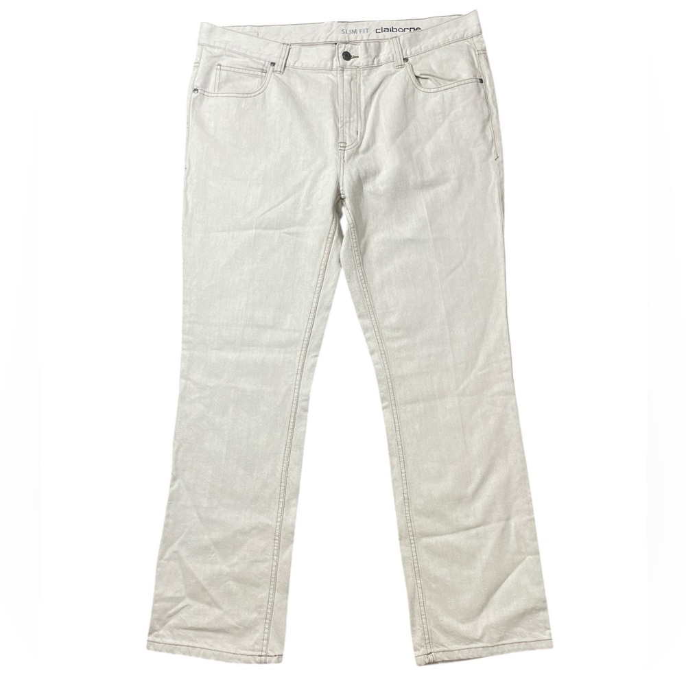 E6- Mens 38 x 32 Claiborne Light Gray Jeans